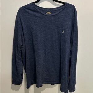 Polo by Ralph Lauren Navy Heather Long Sleeve Crewneck Tee